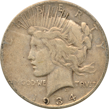 Collection of Peace dollars 1921 through 1935-S.