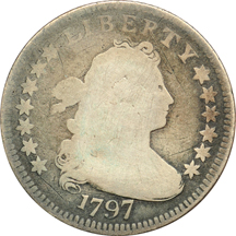 1797 (JR-2) 13 Stars. About Good details/portrait tooled.