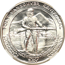 1925 Fort Vancouver. NGC MS-65.