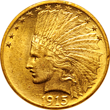 Gold four-coin type set.