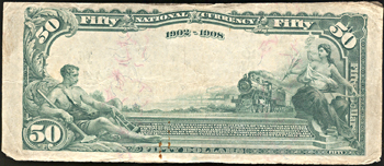 1902 $50.00. Joplin, MO Charter# 4425 Blue Seal date back. F.