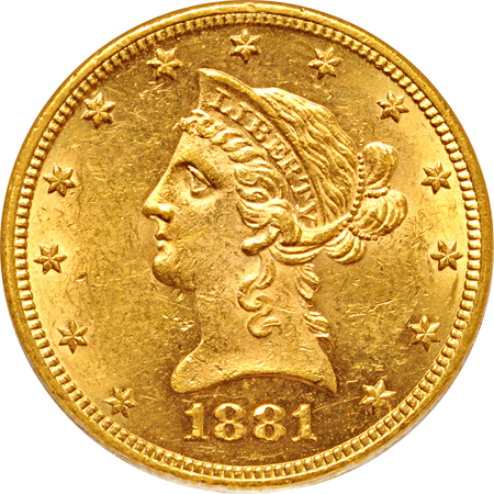 1881 PCGS MS-61.