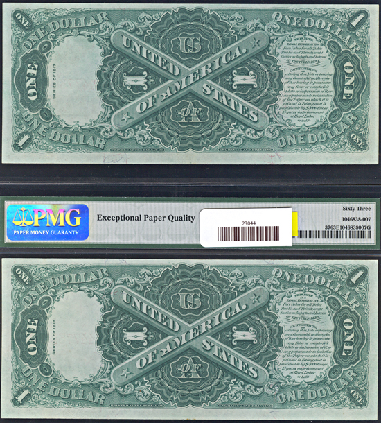 Sequential pair of 1917 $1.00.  PMG CHCU-63 EPQ.