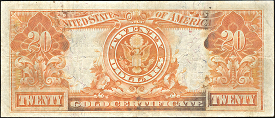 1905 $20.00 technicolor.  VF.