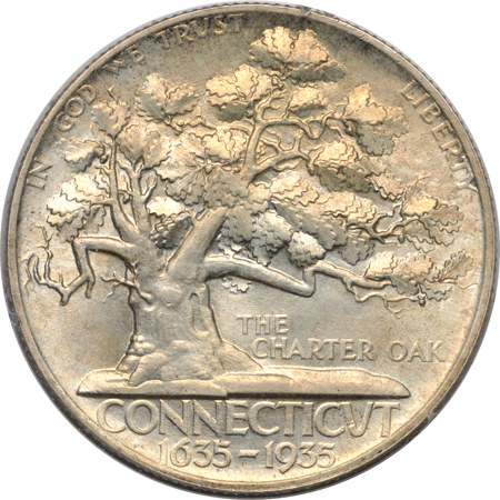 1935 Connecticut, and a 1936 Bridgeport, both PCGS MS-65 (rattler).