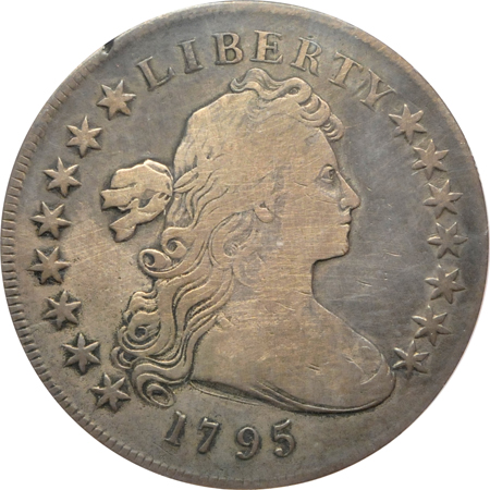 1795 Centered (B-15, BB-52). PCGS Genuine (code 92. VF details/cleaned).