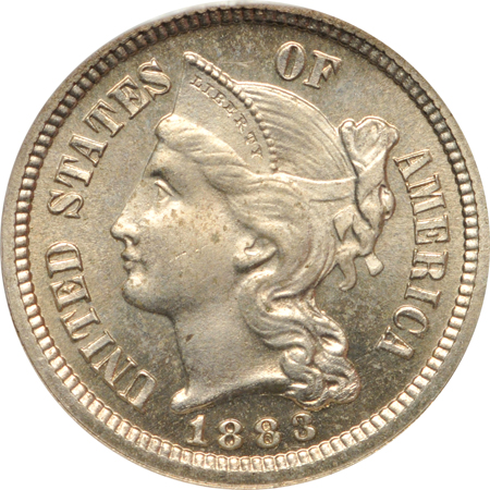 1883 (B05, plate coin) PCI MS-65.