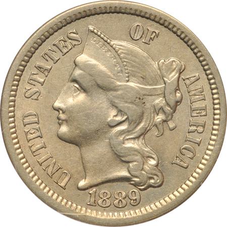 Seven three-cent nickels.