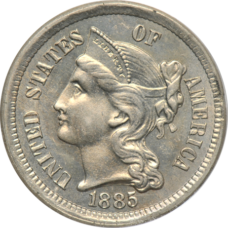 Nine three-cent nickels.