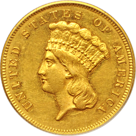 1865 PCGS AU-53.