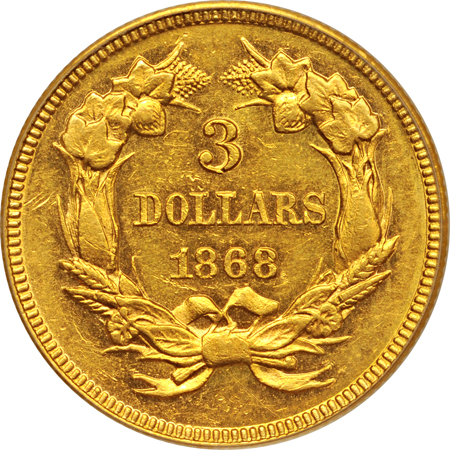 1868 PCGS AU-58.