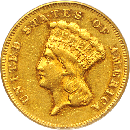 1869 PCGS AU-50.