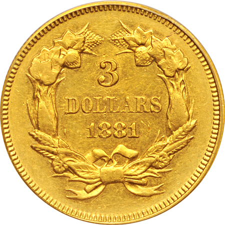 1881 PCGS AU-53.