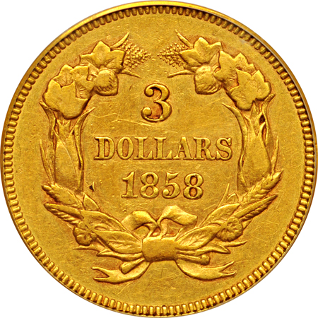 1858 PCGS AU-50.