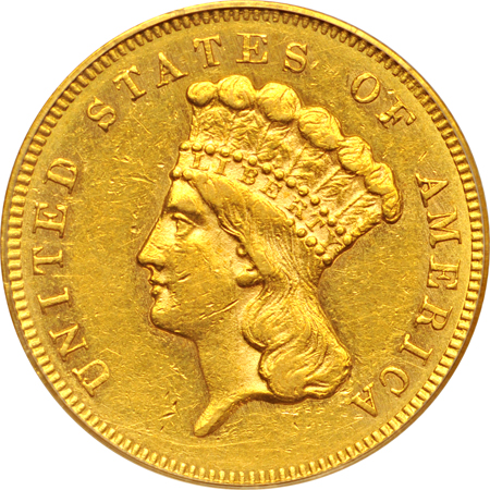 1861 PCGS AU-55.