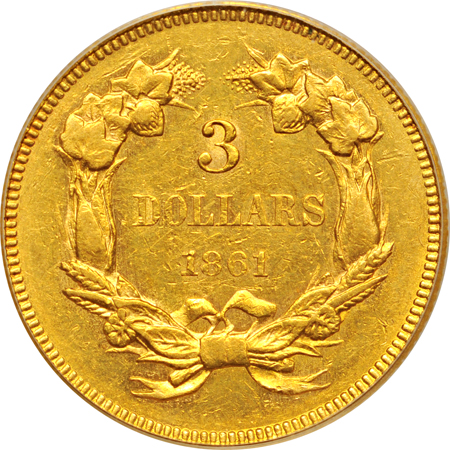 1861 PCGS AU-55.