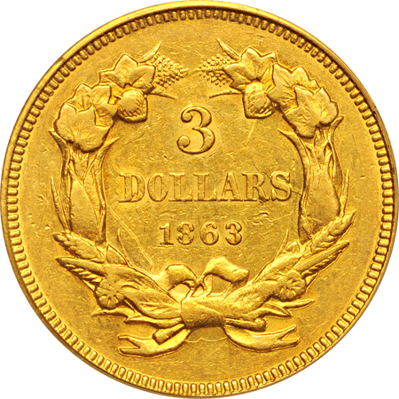 1863 PCGS AU-50.