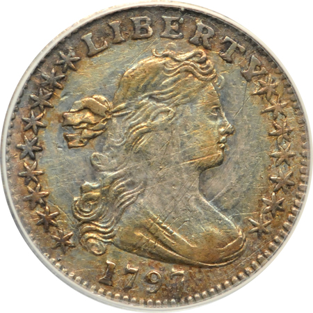 1797 16 Stars (LM-2). ANACS XF-40 details/scratched.