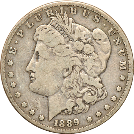 Collection of Morgan dollars, 1878 through 1890-S, in a Dansco album.