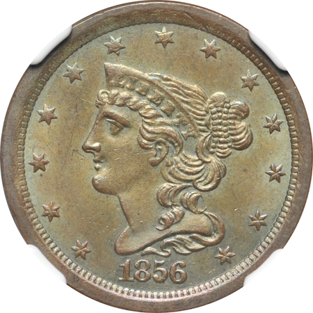 1856 (C-1) NGC MS-64 BN CAC.