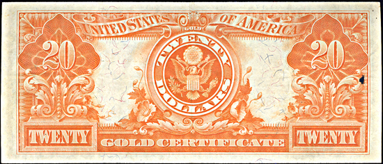 1922 $20.00.  XF.