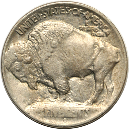 Seven Buffalo nickels.