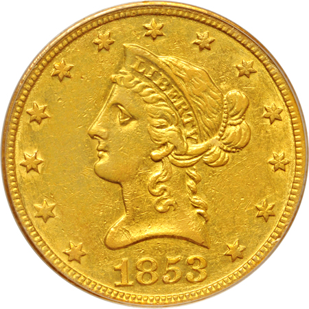 1853-O PCGS XF-45.