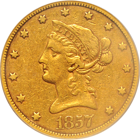 1857 PCGS XF-40.