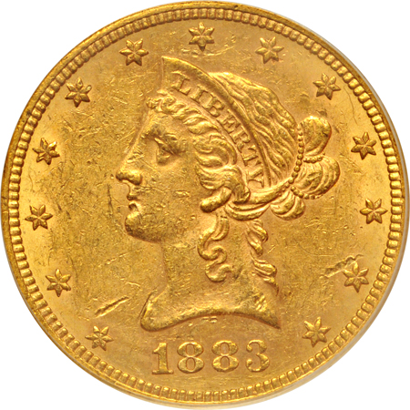 1883-S PCGS AU-58.