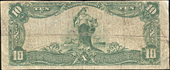 1902 $10.00. Hamilton, MO Charter# 4151 Blue Seal. VG.