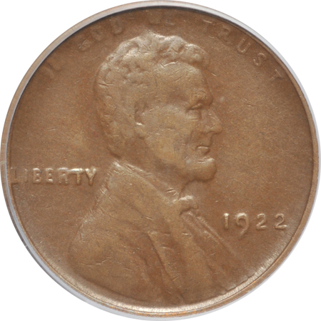 1922 Plain, Strong Reverse. PCGS AU-53.