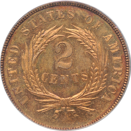 1873 Closed 3 PCGS PF-64RB.