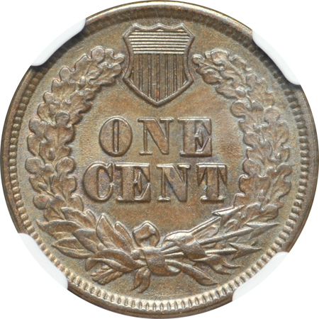 1864/186 Bronze w/ L (FS-2302) NGC MS-62 BN.