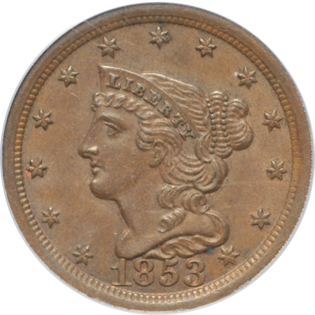 Four PCGS certified half-cents.