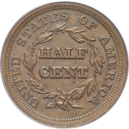 Four PCGS certified half-cents.