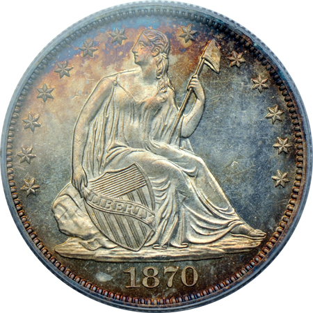 1870 PCGS PF-65CAM Secure Plus.