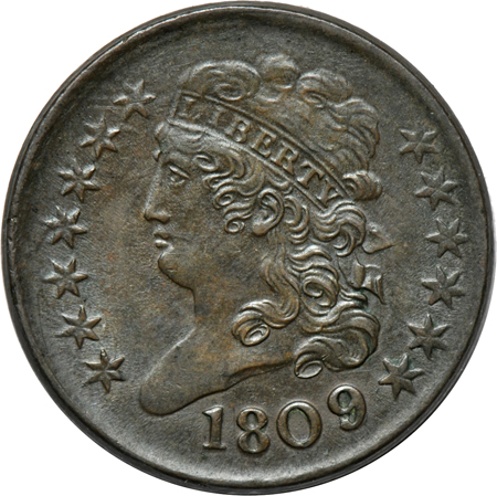 1806 (C-1, R.1) XF, 1809 (C-5, R.1) AU, and an 1835 (C-2, R.1) AU.