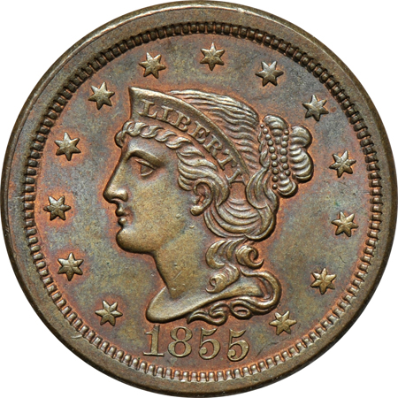 1830 XF details/corroded, 1851 Uncirculated details/pvc, and an 1855 Uncirculated details/questionable color.