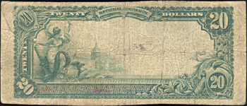 1902 $20.00. Rantoul, IL Charter# 5193 Blue Seal. VG.