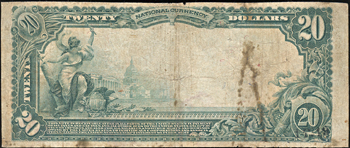 1902 $20.00. Saint Peter, IL Charter# 9896 Blue Seal. VG.