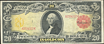 1905 $20.00 technicolor.  VF.