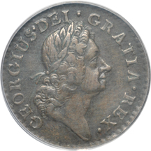 1723 Hibernia Farthing DEI. GRATIA. REX. PCGS XF-45.