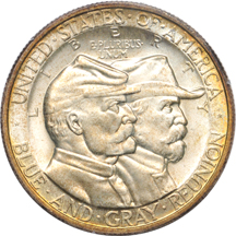 1936 Gettysburg. PCGS MS-66 (rattler).