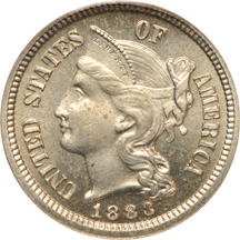 1883 (B05, plate coin) PCI MS-65.