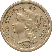 Six three-cent nickels.