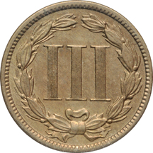 Six three-cent nickels.