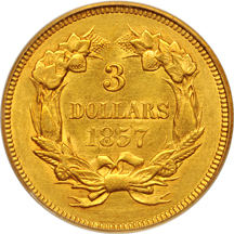 1857 PCGS AU-58.