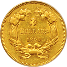 1860 PCGS AU-53.