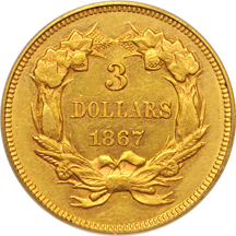 1867 PCGS AU-55.