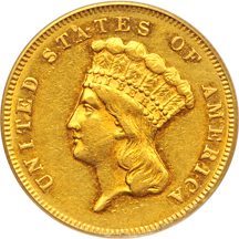 1869 PCGS AU-50.